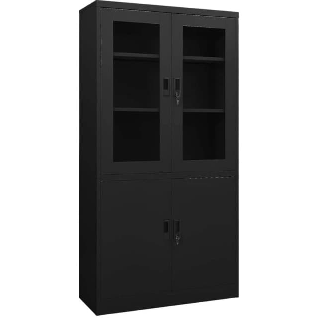 VIDAXL Vidaxl - Office Cabinet Black 90x40x180cm Steel 8720286563793