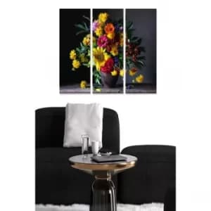 MDF8097186 Multicolor Decorative MDF Painting (3 Pieces)