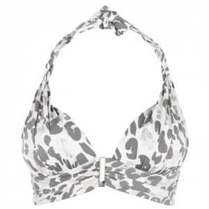 Biba Icon Sophisticated Bikini Top - Grey Leopard