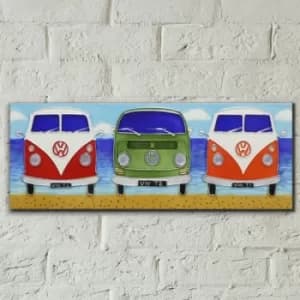 3 campervans in a row 6x16 Tile