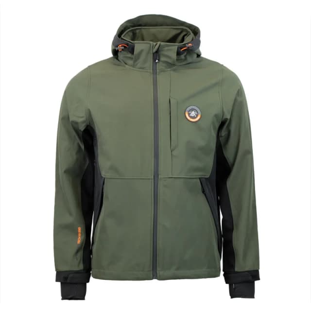 Mesh-lined softshell jacket Peak Mountain Cafe Vert Male XL