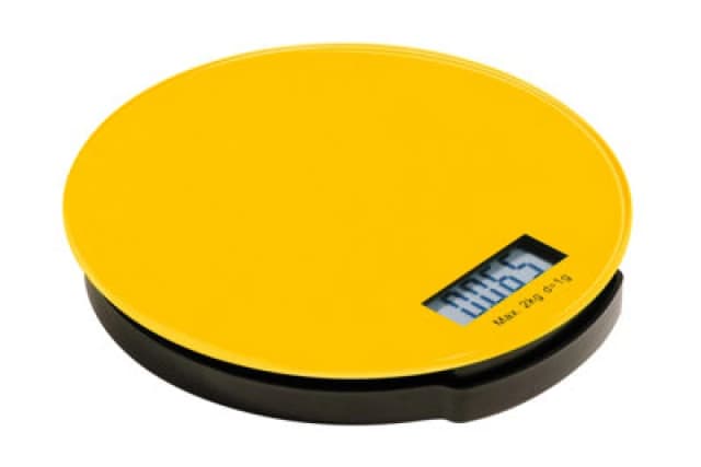 Premier Housewares Zing Glass Kitchen Scale - 2kg Yellow