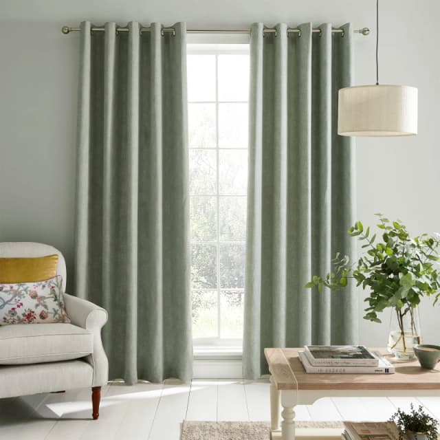 Laura Ashley Alnwick Curtains Sage unisex 64X90 inch