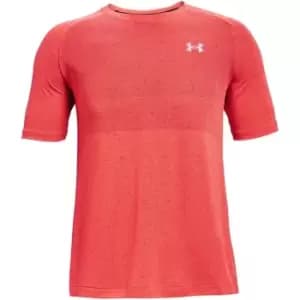 Under Armour Seamless Run T Shirt Mens - Orange