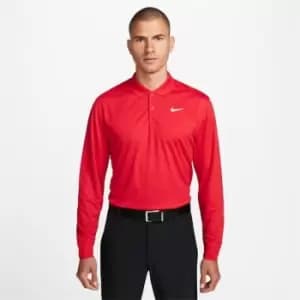 Nike Dri-FIT Victory Mens Long-Sleeve Golf Polo - Red