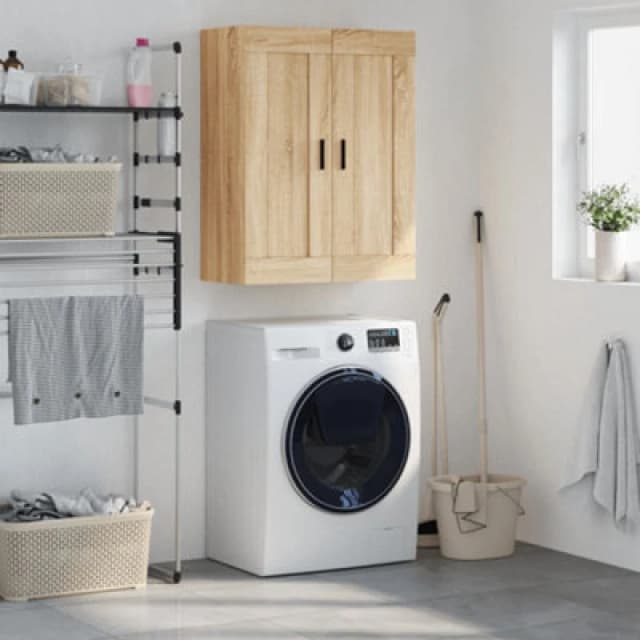 VIDAXL Wall Mounted Cabinet Sonoma Oak 69.5x34x90cm Engineered Wood Vidaxl 8720845950484