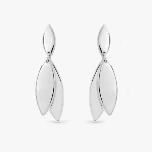 Inicio Sterling Silver Plated Double Drop Earrings Silver female One Size