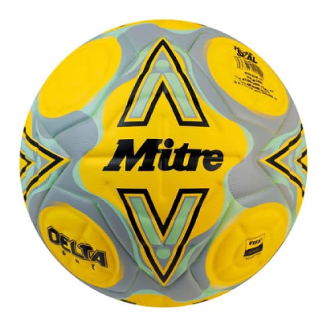 Mitre Delta One Football Yellow/black/grey (5)