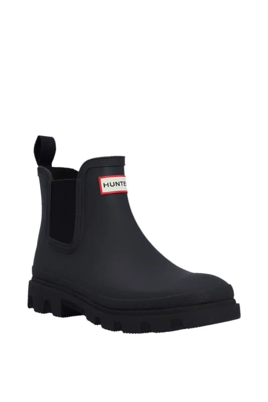 Hunter Mens Downpour Chelsea Boot in Black Size: 8 Black Male 8