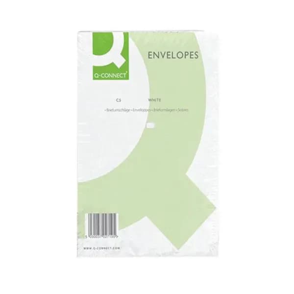 Q-Connect Q-Connect C5 Envelopes Pocket PS 100gsm White (Pack of 500) KF03289 KF03289