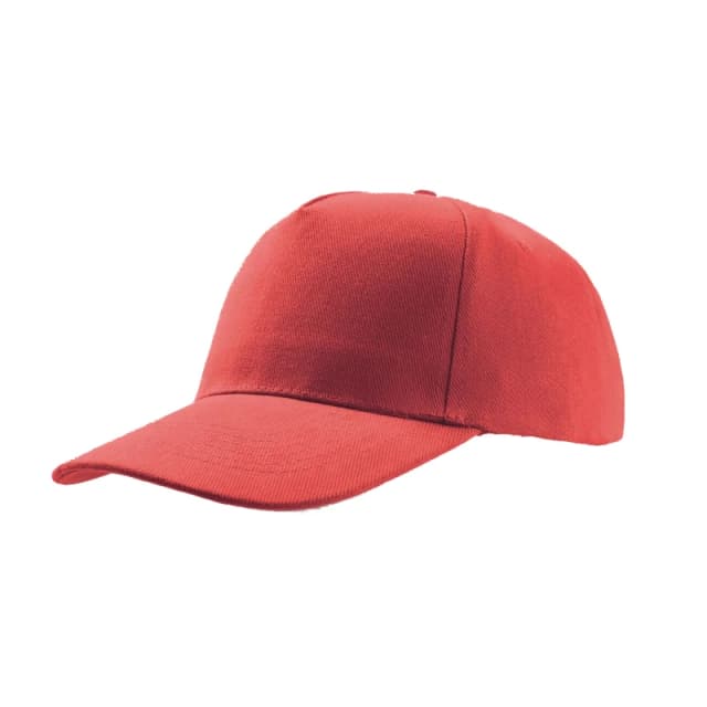 Atlantis Womens Liberty Five Heavy Brush Cotton 5 Panel Cap Pack of 2 in Red Red Female One Size
