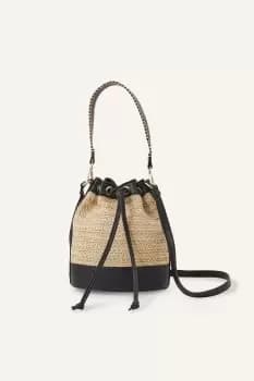 Raffia Mini Duffle Bag