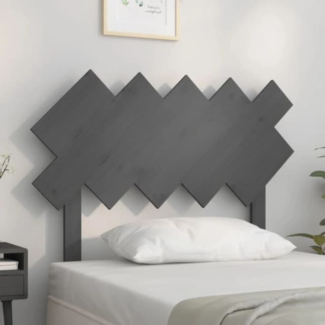 Vidaxl Bed Headboard Grey 104X3X80.5cm Solid Wood Pine, Grey 819207