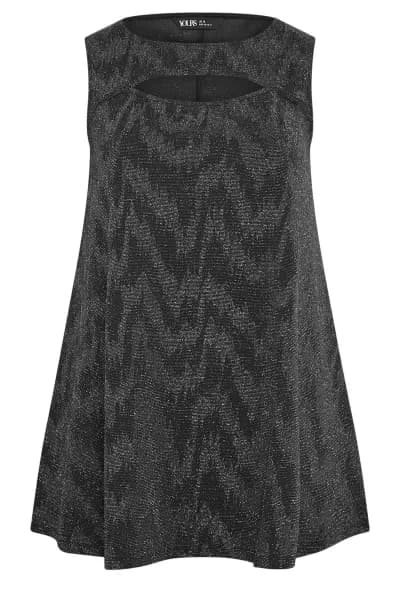 Glitter Cut Out Vest Top