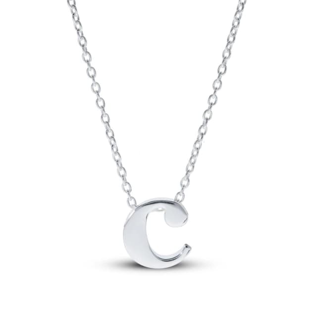 Be You Sterling Silver lowercase Initial Necklace Silver female C