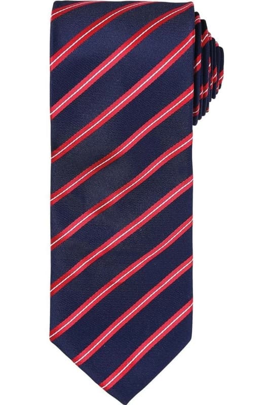 Premier Premier Men Stripe Tie in Navy Navy One Size Male 5063470011957