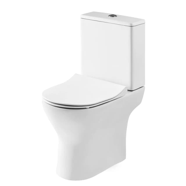 Balterley Compact Toilet Pan, Cistern Soft Close Sandwich Seat 800 x 375 x 610mm White