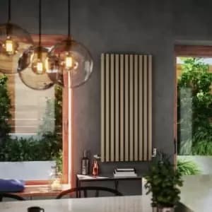 Mocha Horizontal Designer Radiator Oval Column Central Heating Rads 1200 x 590mm - Mocha