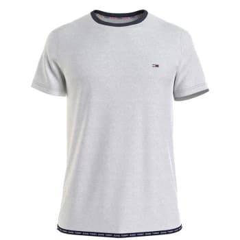 Tommy Jeans Tape Hem T Shirt - Grey P01