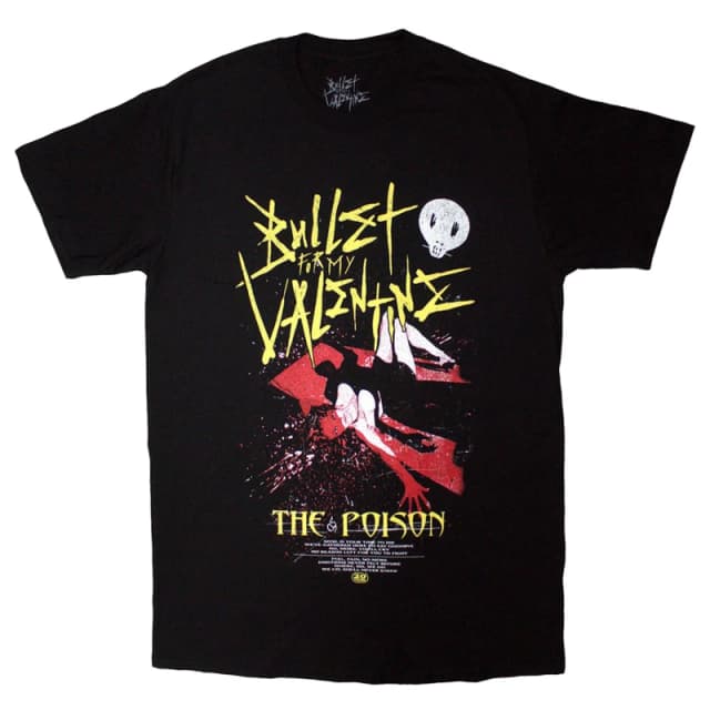 Bullet For My Valentine Mens The Poison Cover T-Shirt in Black Size: Medium Black Male M