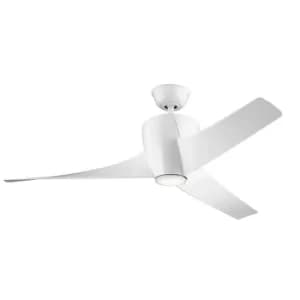 Kichler Phree 3 Blade 142cm Ceiling Fan with LED Light White Remote Control