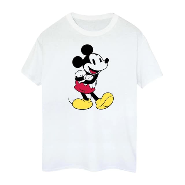 Disney Men Classic Mickey Mouse Cotton T-Shirt in White Size: Small White S Male 5063377445275
