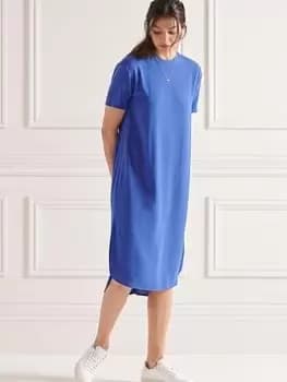 Superdry Curve Hem Shift Dress - Blue Size 10, Women