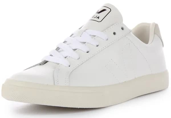 Veja Mens Esplar Logo Trainers In White/Black