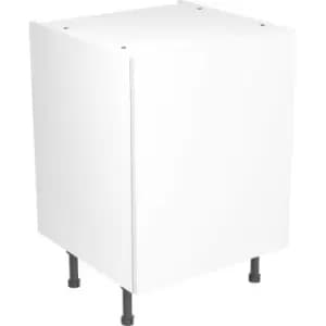 Kitchen Kit Flatpack Slab Kitchen Cabinet Base Unit Super Gloss 600mm in White MFC