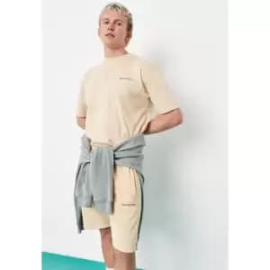 Mennace Badge Oversized T Shirt - Yellow