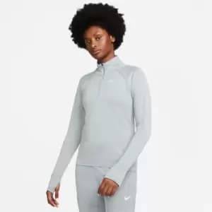 Nike Womens half Zip Running Top - Grey