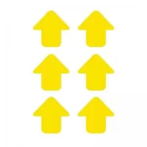 Yellow Arrows Floor Graphic adheres to most smooth clean flat surfaces