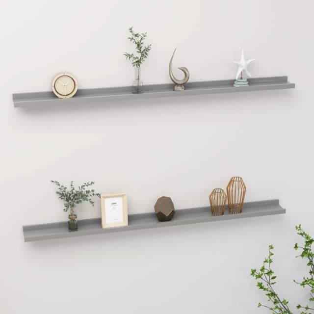 VIDAXL Wall Shelves 2 pcs Grey 115x9x3cm Vidaxl 8720286417744
