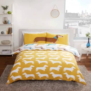 Sausage Dog Duvet Cover Set - Multi - Double