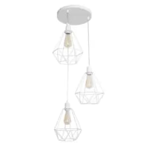 Karo Cluster Pendant Ceiling Light White 32cm