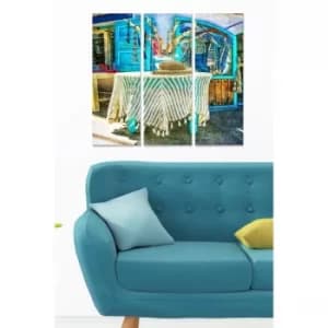 MDF551240254 Multicolor Decorative MDF Painting (3 Pieces)