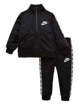 Nike Sportswear Toddler Boys Block Taped Tricot Tracksuit - Black
