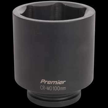 Sealey 1" Drive Deep Hexagon Impact Socket Metric 1" 100mm