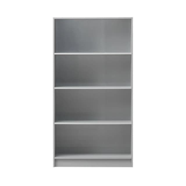 Timber Art Design 4 Tier Bookcase Tall Display Shelving Storage Unit Wood Furniture Grey