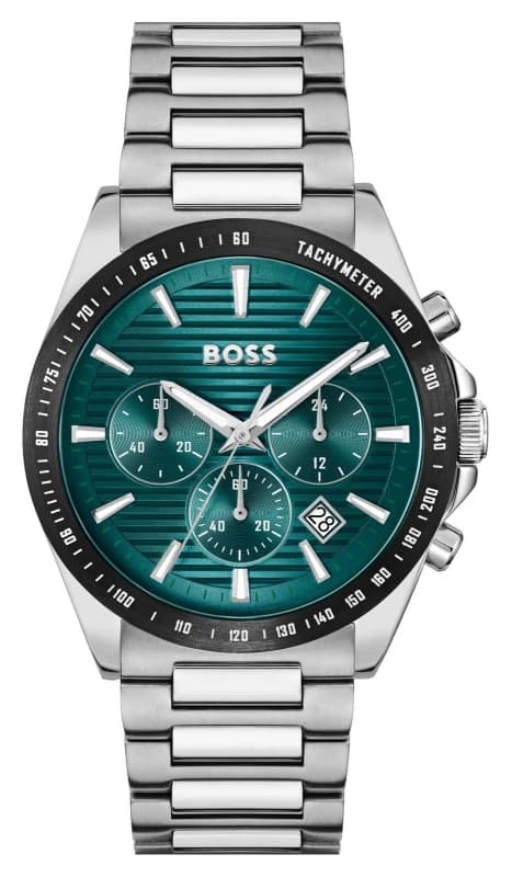 BOSS 1514241 Strike Chronograph (41mm) Textured Teal Dial / Watch
