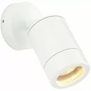 Loops - IP65 Outdoor Adjustable Spotlight Gloss White GU10 Dimmable Accent Downlight