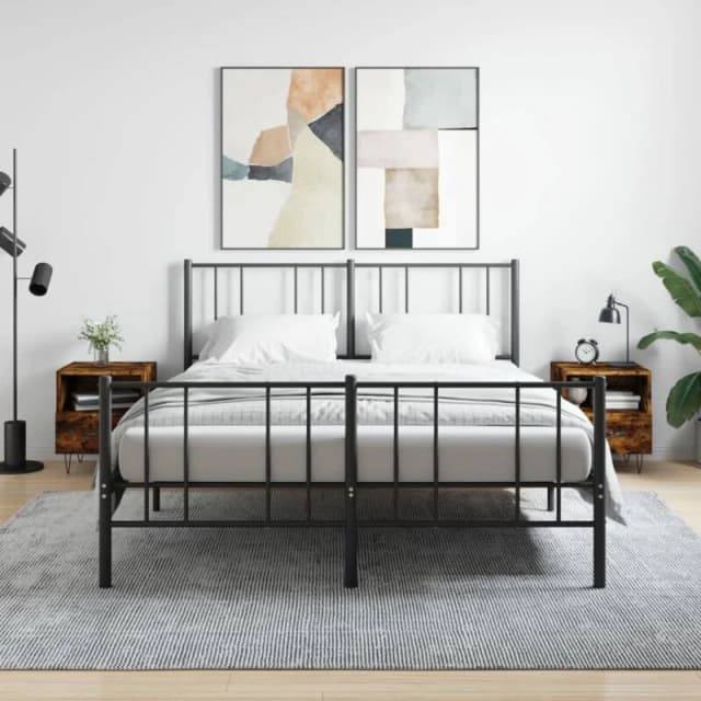 VIDAXL Bedside Cabinets 2 pcs Smoked Oak 40x35x47.5cm Engineered Wood Vidaxl 8720845910105