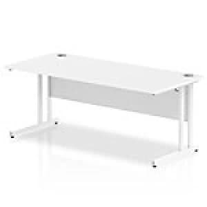 Impulse 1800/800 Rectangle White Cantilever Leg Desk White