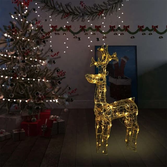 VIDAXL Reindeer Christmas Decoration 90 LEDs 60x16x100cm Acrylic Vidaxl 8720286414682