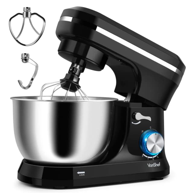 Vonshef 1000W 4.5 Litre Stand Mixer - Black