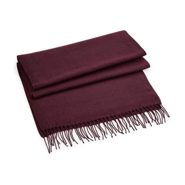 Beechfield Beechfield Men Classic Woven Oversized Scarf in Burgundy Burgundy One Size Male 5063300061091
