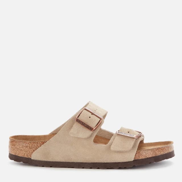 Birkenstock Mens Arizona Sfb Suede Sandals - EU 42/UK 8 Beige Sandals male 951301 8