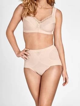Miss Mary of Sweden Miss Mary Of Sweden Diamond Non Wired Cotton Bra With Cumfort Straps, Beige, Size 48B, Women