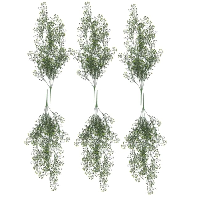 N/A Pack of 6 x Hanging UV and Fire Resistant Artificial String Pearl Plant 75cm