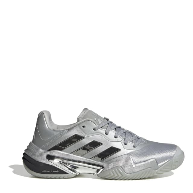 adidas Barricade 13 Silver Edition Tennis Shoes Womens Silver met/Grey female 4 (36.7)